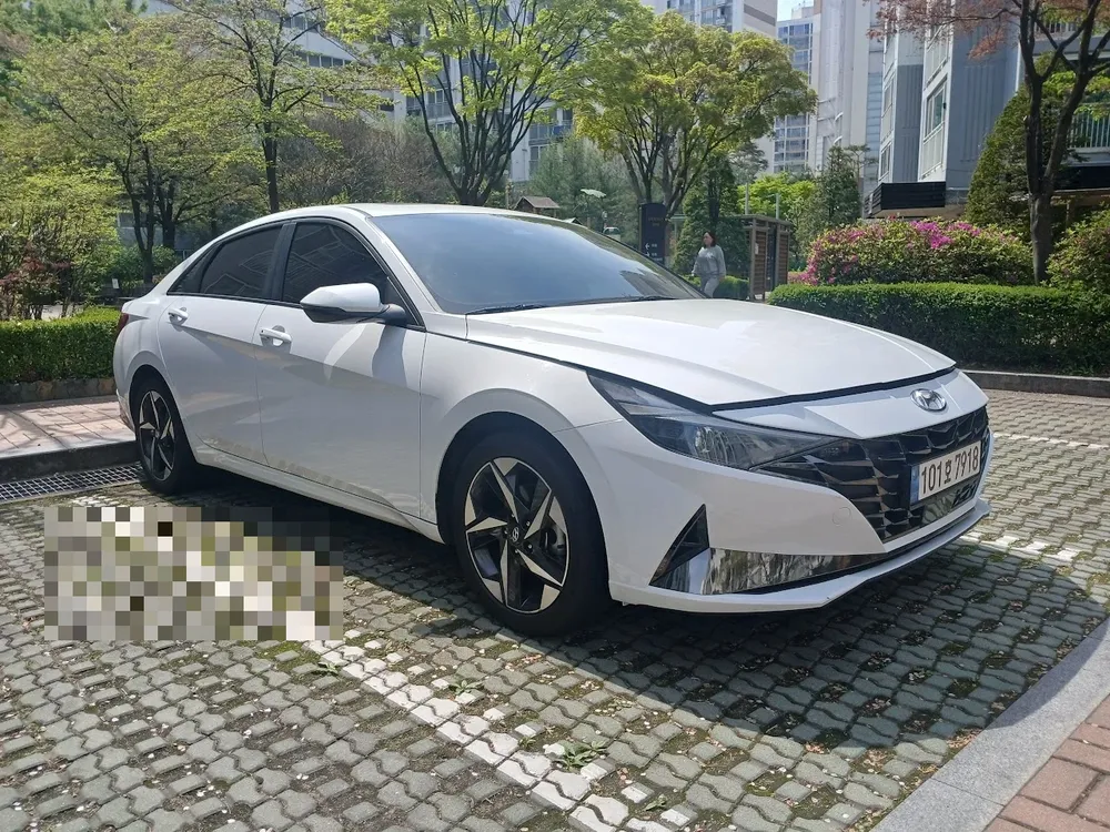 아반떼 정측면 무심사렌트카